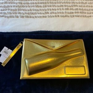 NWT Gold Wine Bottle Purse!